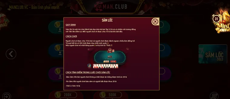 Cách Chơi Sâm Lốc Cổng Game ManClub Dành Cho Người Mới Và Tay Chơi Lâu Năm